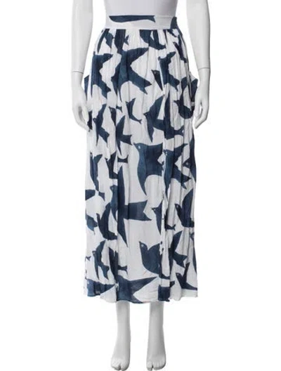 Pre-owned Mara Hoffman Printed Cover-up In Blue/white