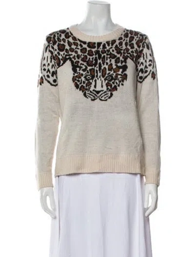 Pre-owned Mara Hoffman Printed Crew Neck Sweater In Brown