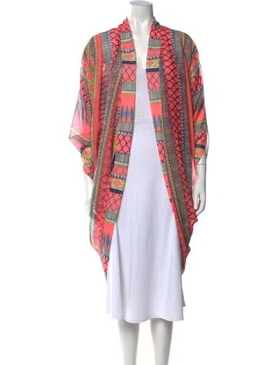 Pre-owned Mara Hoffman Printed Crew Neck Top In Pink