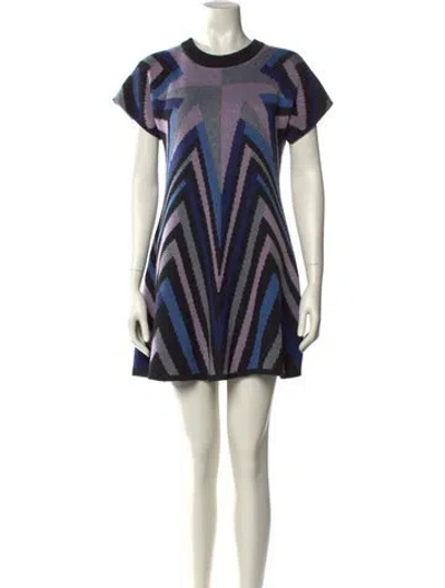 Pre-owned Mara Hoffman Printed Knee-length Dress In Blue