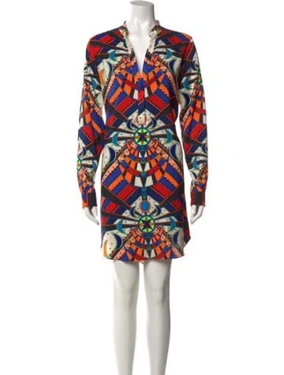 Pre-owned Mara Hoffman Printed Knee-length Dress In Blue
