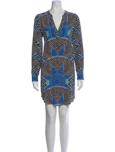 Pre-owned Mara Hoffman Printed Knee-length Dress In Blue