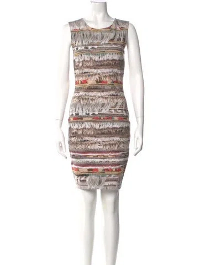 Pre-owned Mara Hoffman Printed Knee-length Dress In Neutral