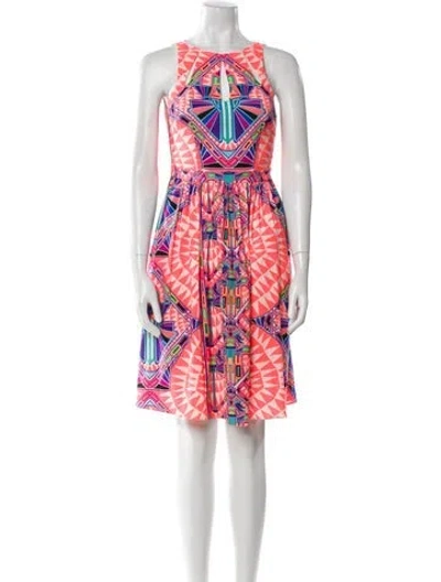 Pre-owned Mara Hoffman Printed Knee-length Dress In Pink