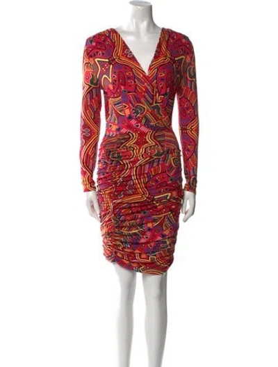 Pre-owned Mara Hoffman Printed Knee-length Dress In Pink