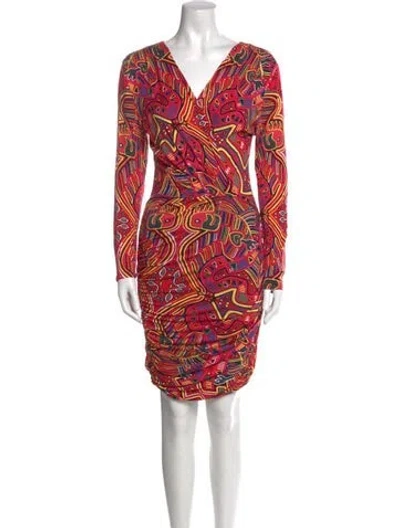 Pre-owned Mara Hoffman Printed Knee-length Dress In Pink