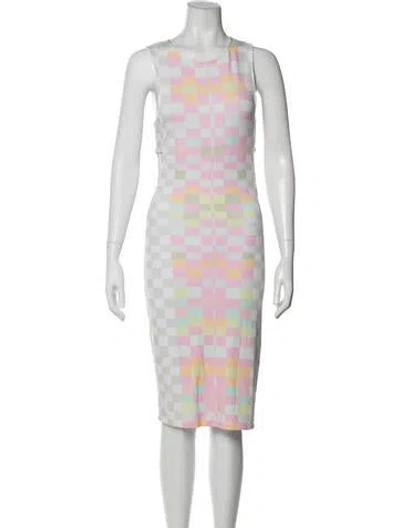 Pre-owned Mara Hoffman Printed Knee-length Dress In Purple