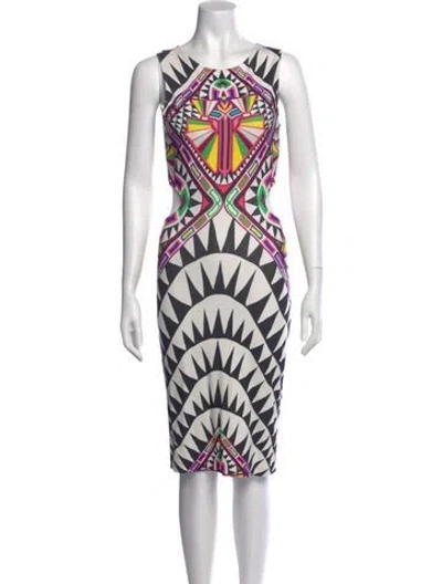 Pre-owned Mara Hoffman Printed Knee-length Dress In White