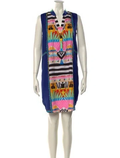 Pre-owned Mara Hoffman Printed Knee-length Dress In Yellow