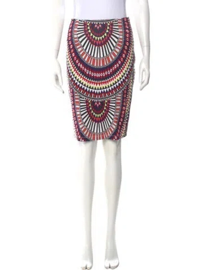 Pre-owned Mara Hoffman Printed Knee-length Skirt In Red
