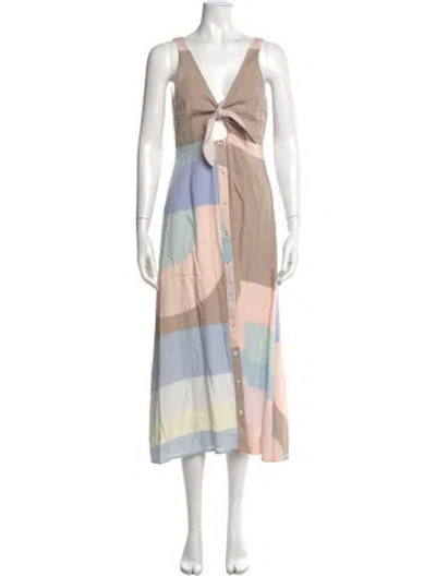 Pre-owned Mara Hoffman Printed Long Dress