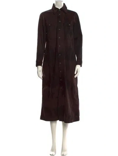 Pre-owned Mara Hoffman Printed Long Dress In Black