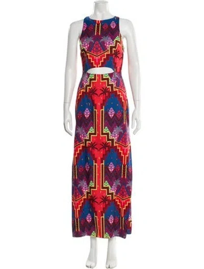 Pre-owned Mara Hoffman Printed Long Dress In Multi