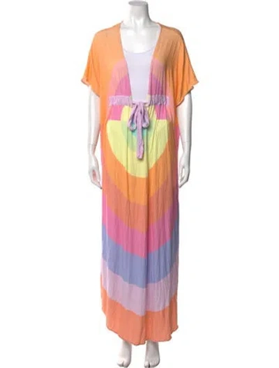 Pre-owned Mara Hoffman Printed Long Dress In Multi