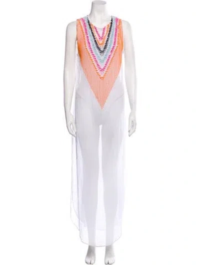 Pre-owned Mara Hoffman Printed Long Dress In Neutral