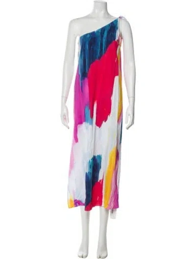 Pre-owned Mara Hoffman Printed Long Dress In Pink