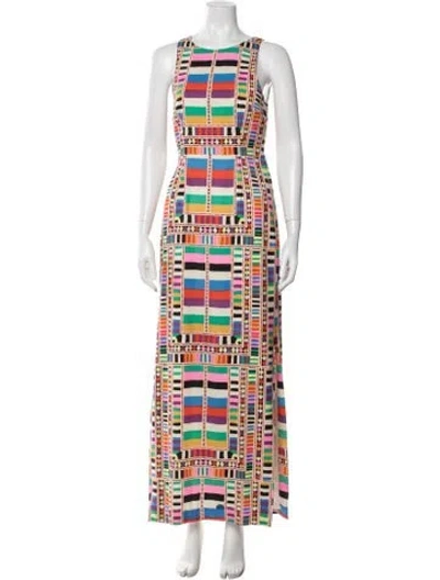 Pre-owned Mara Hoffman Printed Long Dress In Pink