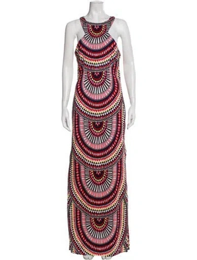 Pre-owned Mara Hoffman Printed Long Dress W/ Tags In Black