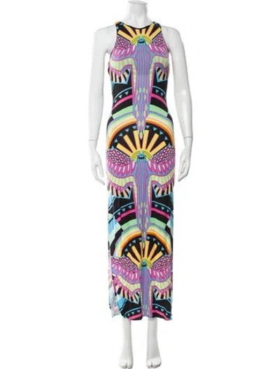 Pre-owned Mara Hoffman Printed Long Dress In Yellow