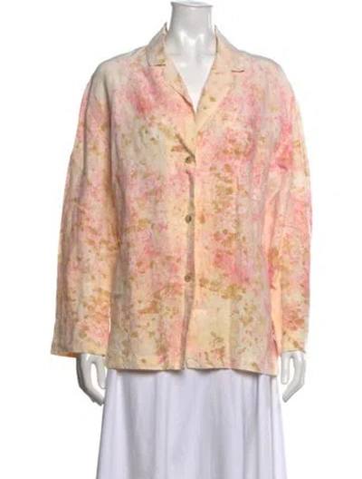 Pre-owned Mara Hoffman Printed Long Sleeve Top In Multicolor