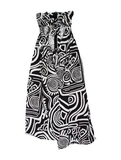 Pre-owned Mara Hoffman Printed Midi Length Dress In Black