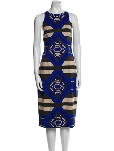 Pre-owned Mara Hoffman Printed Midi Length Dress In Blue