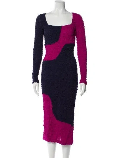 Pre-owned Mara Hoffman Printed Midi Length Dress In Blue