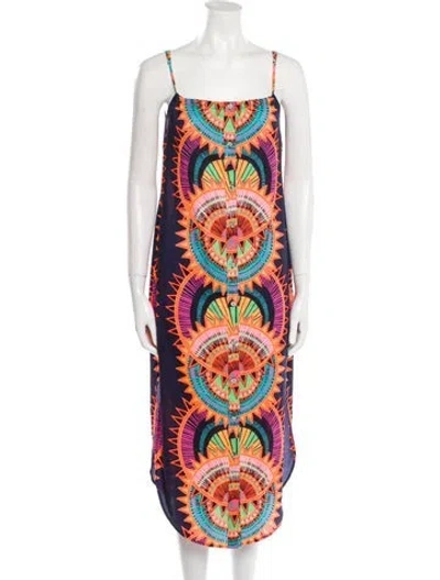 Pre-owned Mara Hoffman Printed Midi Length Dress In Blue