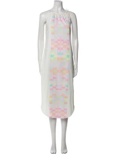 Pre-owned Mara Hoffman Printed Midi Length Dress In Green