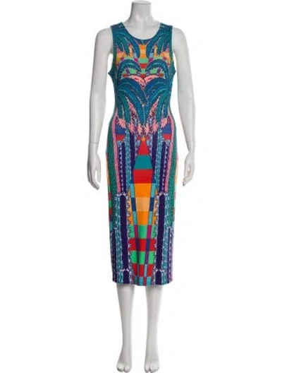 Pre-owned Mara Hoffman Printed Midi Length Dress In Multi
