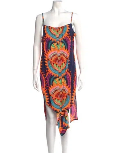 Pre-owned Mara Hoffman Printed Midi Length Dress In Multi