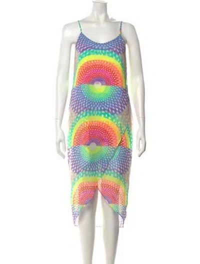 Pre-owned Mara Hoffman Printed Midi Length Dress In Multi