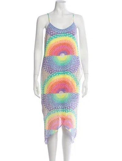 Pre-owned Mara Hoffman Printed Midi Length Dress In Multicolor