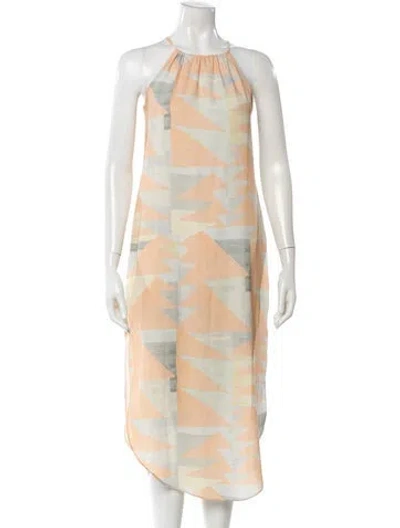 Pre-owned Mara Hoffman Printed Midi Length Dress In Neutral