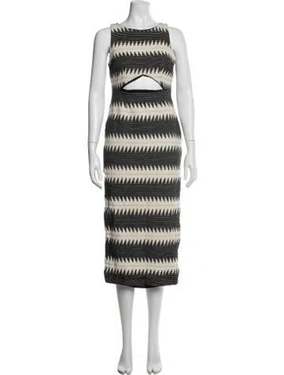 Pre-owned Mara Hoffman Printed Midi Length Dress In Neutral