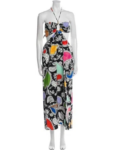 Pre-owned Mara Hoffman Printed Midi Length Dress W/ Tags In Black