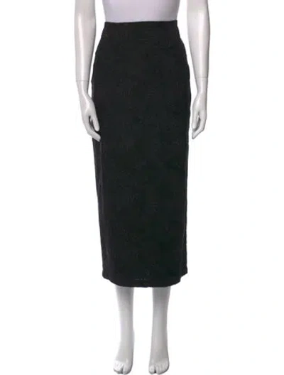 Pre-owned Mara Hoffman Printed Midi Length Skirt In Black