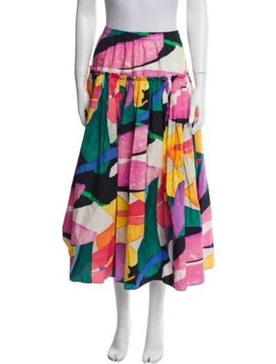 Pre-owned Mara Hoffman Printed Midi Length Skirt In Multi