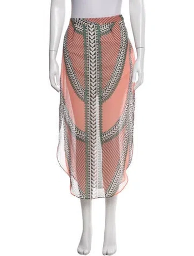Pre-owned Mara Hoffman Printed Midi Length Skirt In Multi