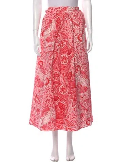 Pre-owned Mara Hoffman Printed Midi Length Skirt W/ Tags In Multi