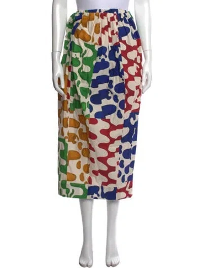 Pre-owned Mara Hoffman Printed Midi Length Skirt W/ Tags In Neutrals