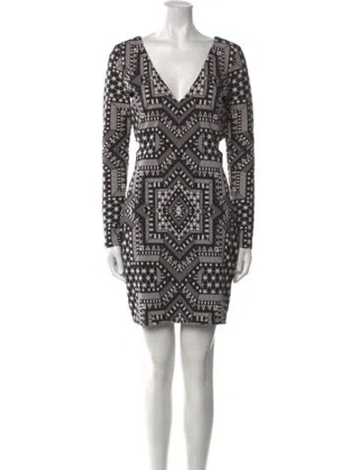 Pre-owned Mara Hoffman Printed Mini Dress In Black