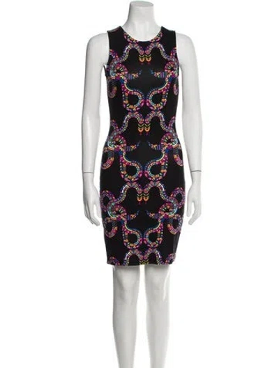 Pre-owned Mara Hoffman Printed Mini Dress In Black