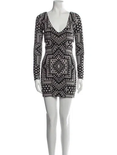 Pre-owned Mara Hoffman Printed Mini Dress In Black