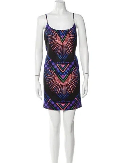 Pre-owned Mara Hoffman Printed Mini Dress In Black