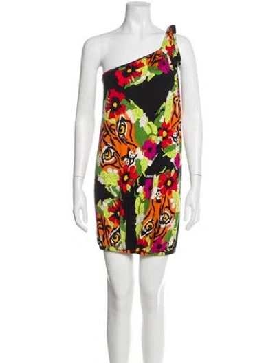 Pre-owned Mara Hoffman Printed Mini Dress In Black