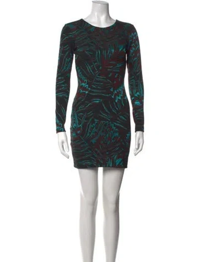 Pre-owned Mara Hoffman Printed Mini Dress In Black