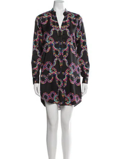 Pre-owned Mara Hoffman Printed Mini Dress In Black