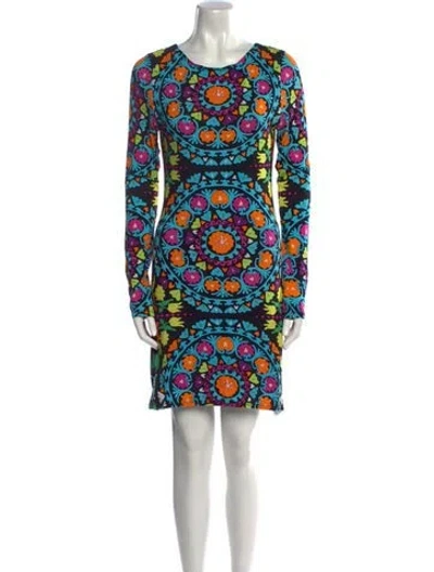 Pre-owned Mara Hoffman Printed Mini Dress In Blue