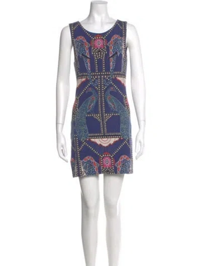 Pre-owned Mara Hoffman Printed Mini Dress In Blue